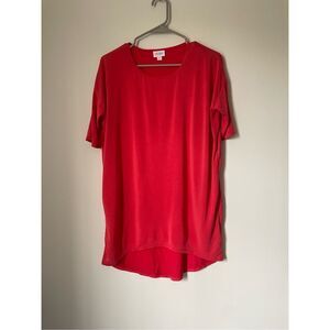 LuLaRoe Size XXS Oversized Coral Short Sleeve Shirt